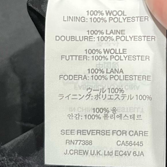 J crew skirt Wool black zip up pencil skirt - Picture 8 of 8